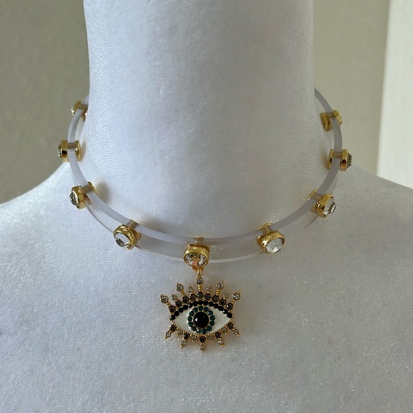 Kurt Geiger Jewelry - Kurt Geiger London Evil Eye Jelly Choker Necklace New